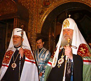 Патриарх Московский и всея Руси Алексий II и митрополит Феодосий