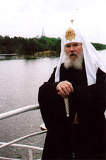 Святейший Патриарх Алексий II во время поездки на Валаам (фото с сайта www.sedmitza.ru)