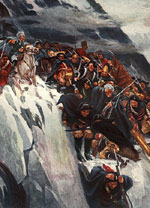 Суворов в Альпах (Картина Сурикова) фото с сайта www.museum.ru
