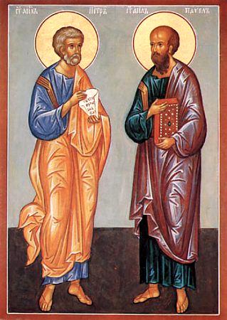 Большая фотография иконы св. равноап. Петра и Павла