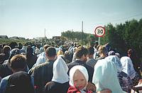 Фотография с празднования 100-летия прославления прп. Серифима Саровского в начале августа 2003 г.